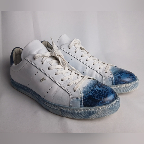 INTENSI Men Shoes Size 43 = 10-10.5 US White Leather Made In Italy - Picture 1 of 10